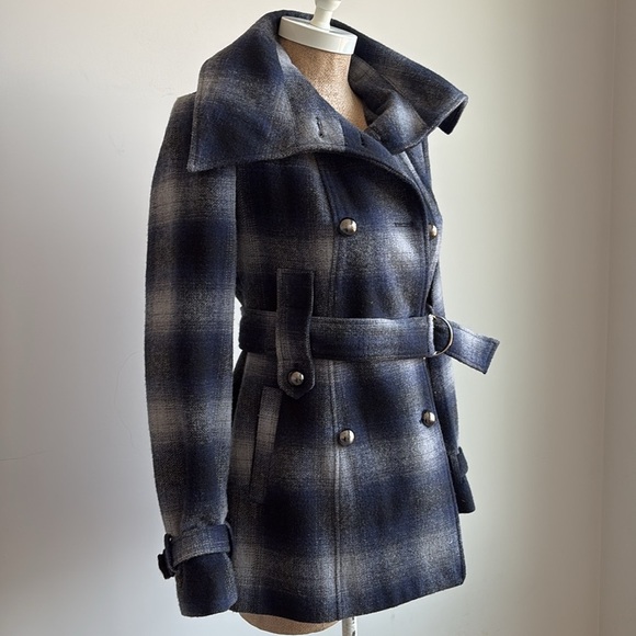 Miss Sixty Plaid Double-Breasted Coat Size  XS - Picture 6 of 9